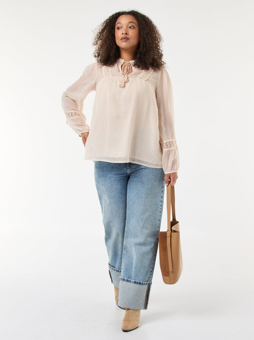 Blusa em voile 'Only Carmakoma' - Kiabi