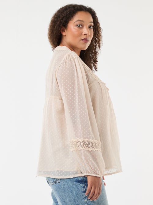 Blusa em voile 'Only Carmakoma' - Kiabi