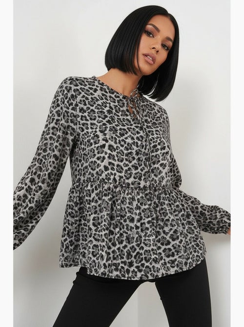 Blusa estampada chiffon manga comprida detalhe viés bdart - Kiabi Blusa estampada chiffon manga comprida detalhe viés bdart - Kiabi