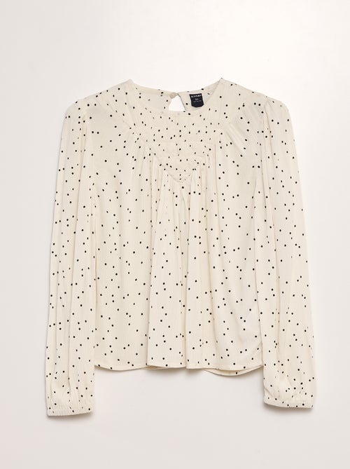 Blusa estampada de manga comprida - Kiabi