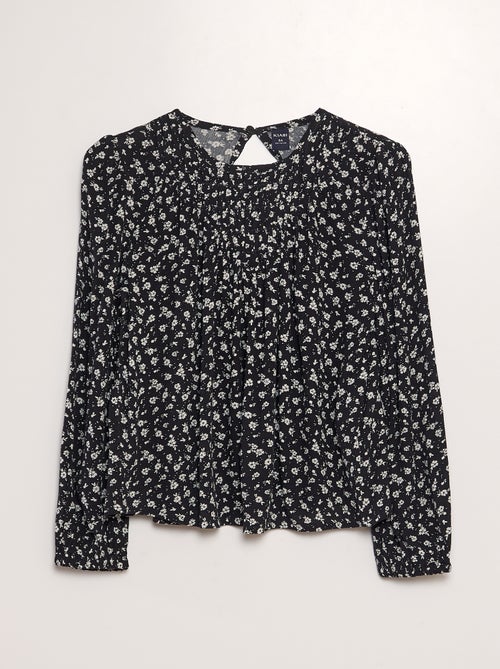 Blusa estampada de manga comprida - Kiabi