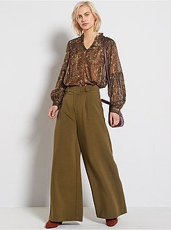 Blusa estampada em voile - Kiabi