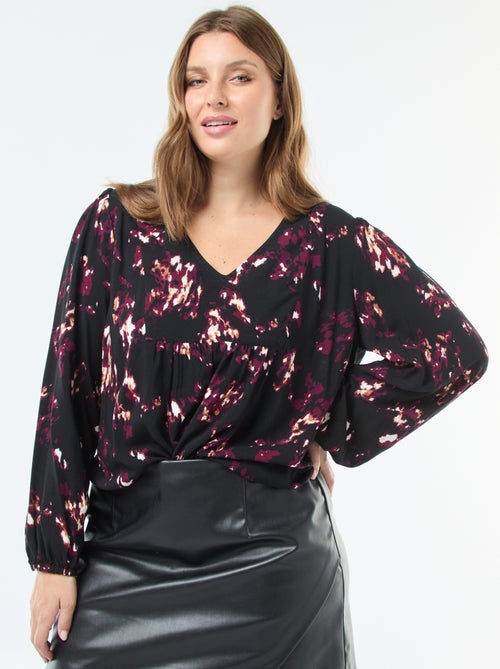 Blusa estampada 'Only Carmakoma' - Kiabi