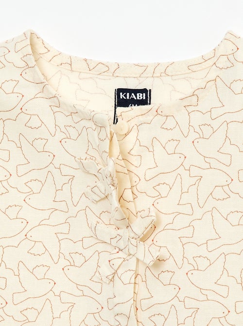 Blusa estampada 'pássaros' - Kiabi