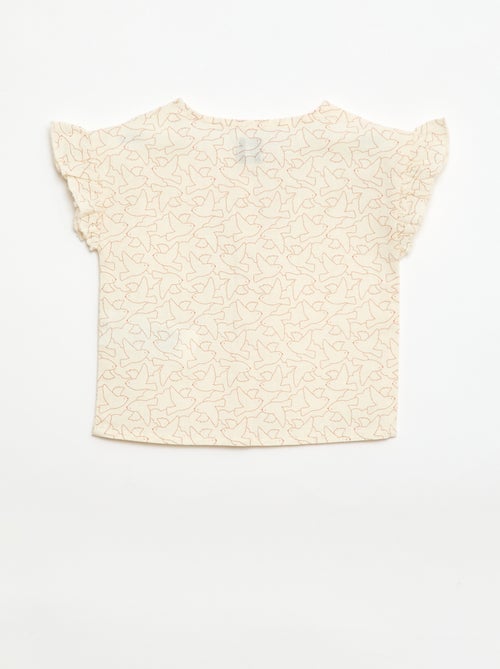 Blusa estampada 'pássaros' - Kiabi