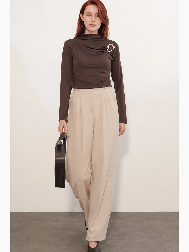 Blusa feminina bdart Castanho-chocolate - Kiabi