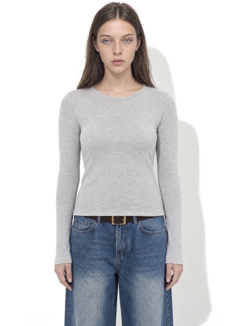 Blusa feminina busem Cinza claro - Kiabi