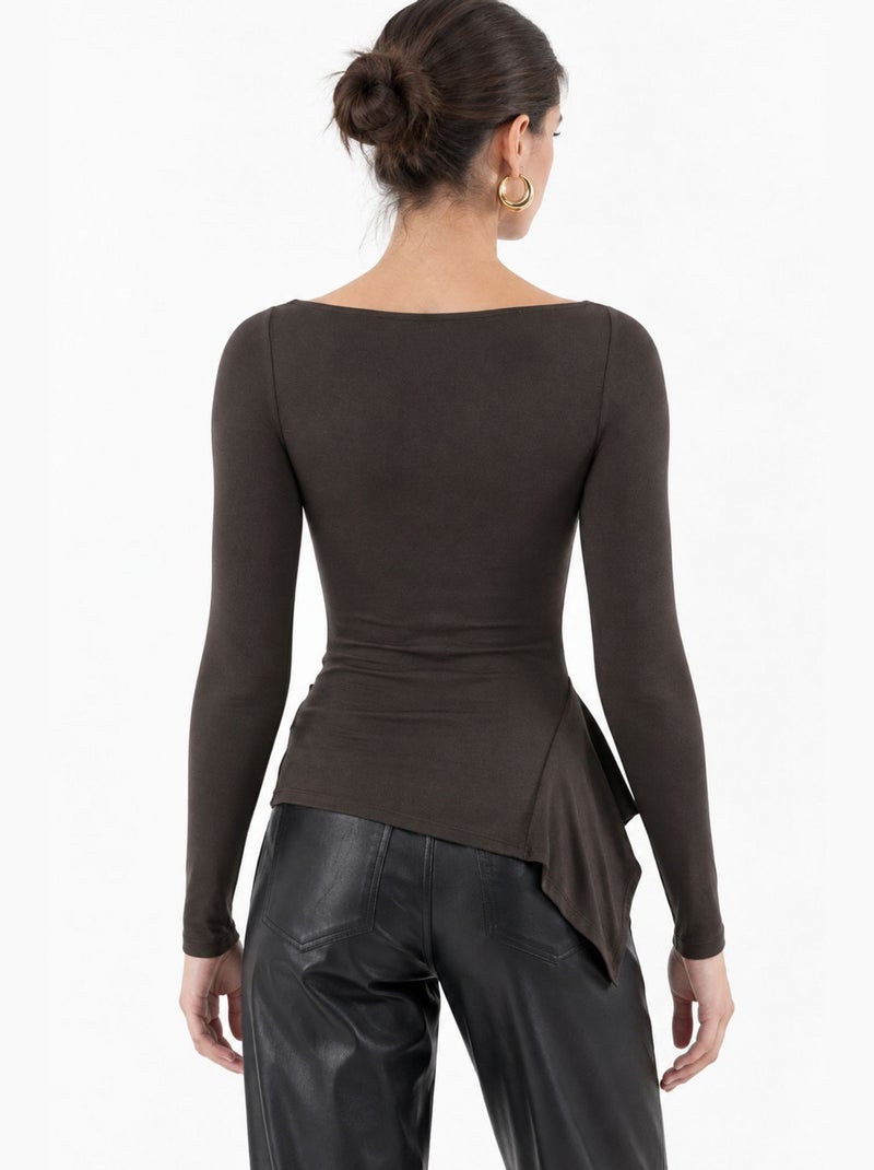 Blusa feminina busem Cinza-preto - Kiabi