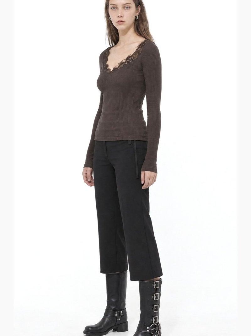 Blusa feminina busem Cinza-preto - Kiabi