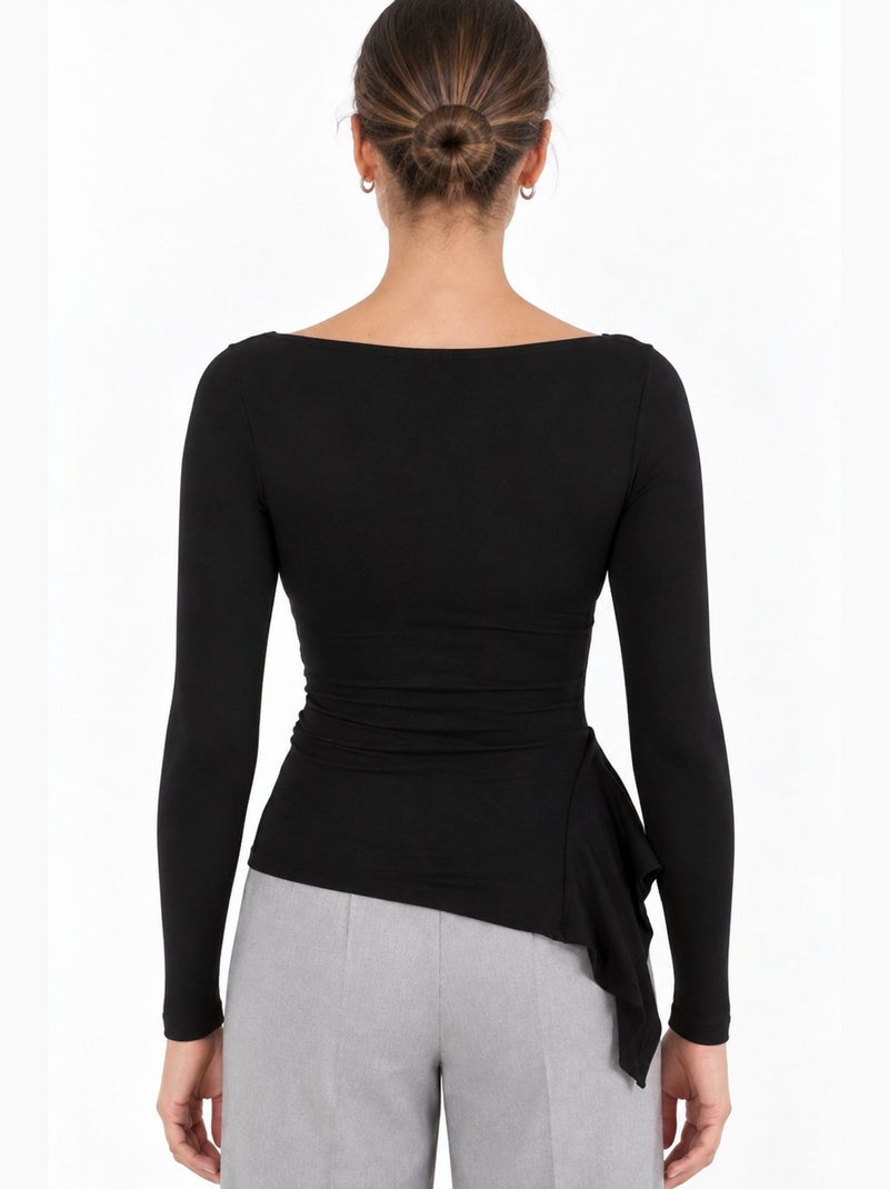 Blusa feminina busem Preto - Kiabi