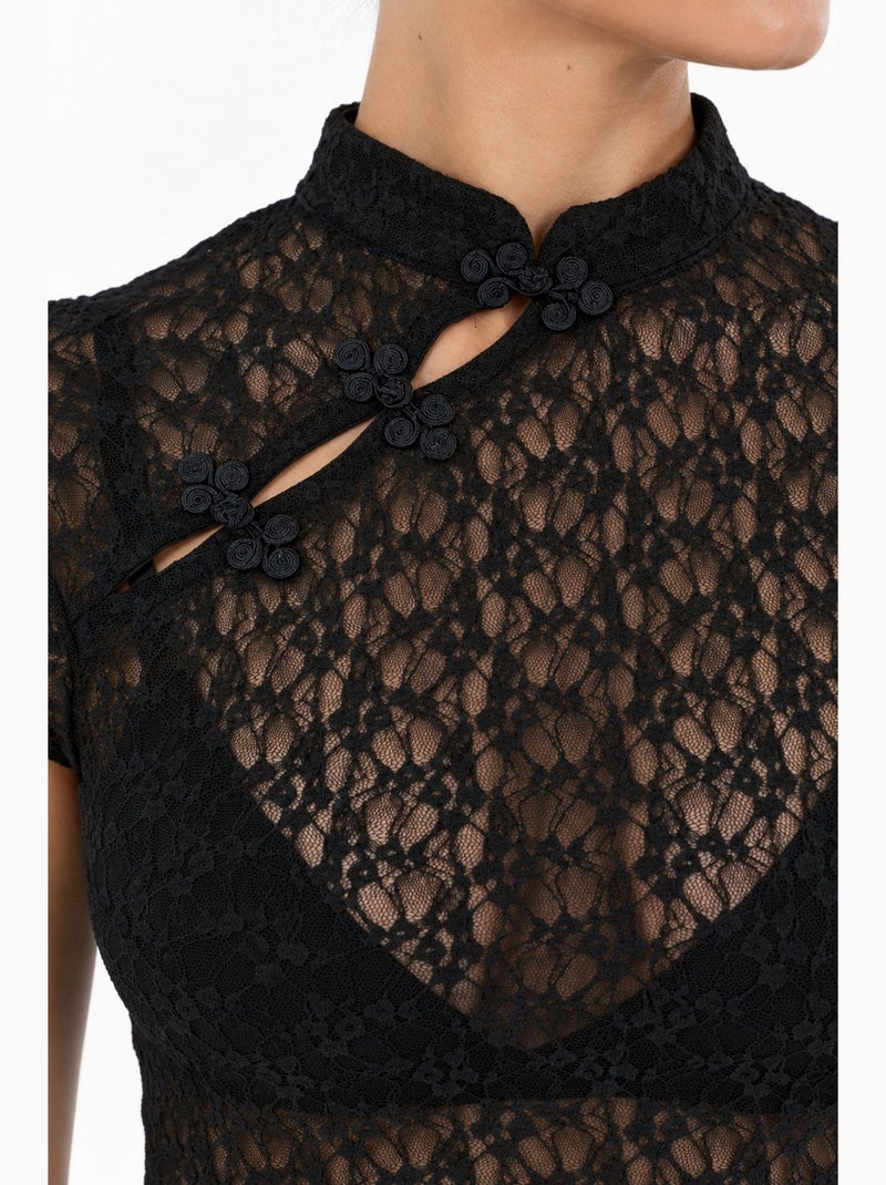Blusa feminina busem Preto - Kiabi