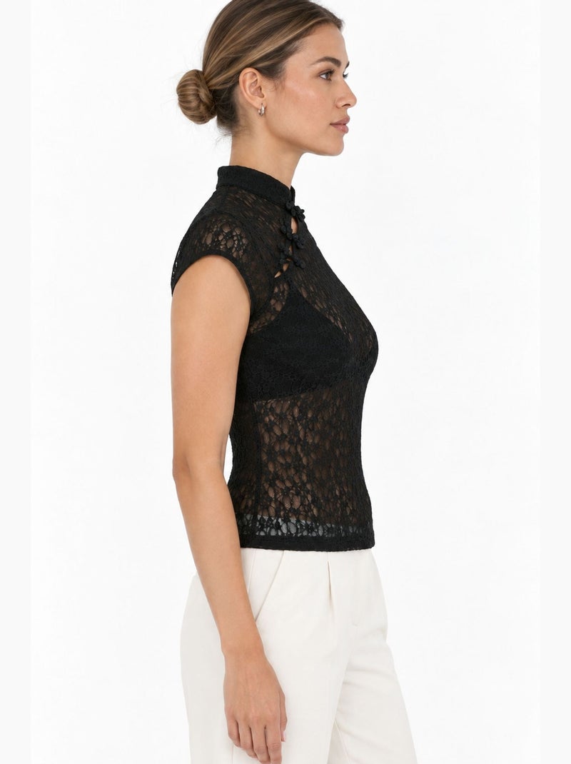 Blusa feminina busem Preto - Kiabi