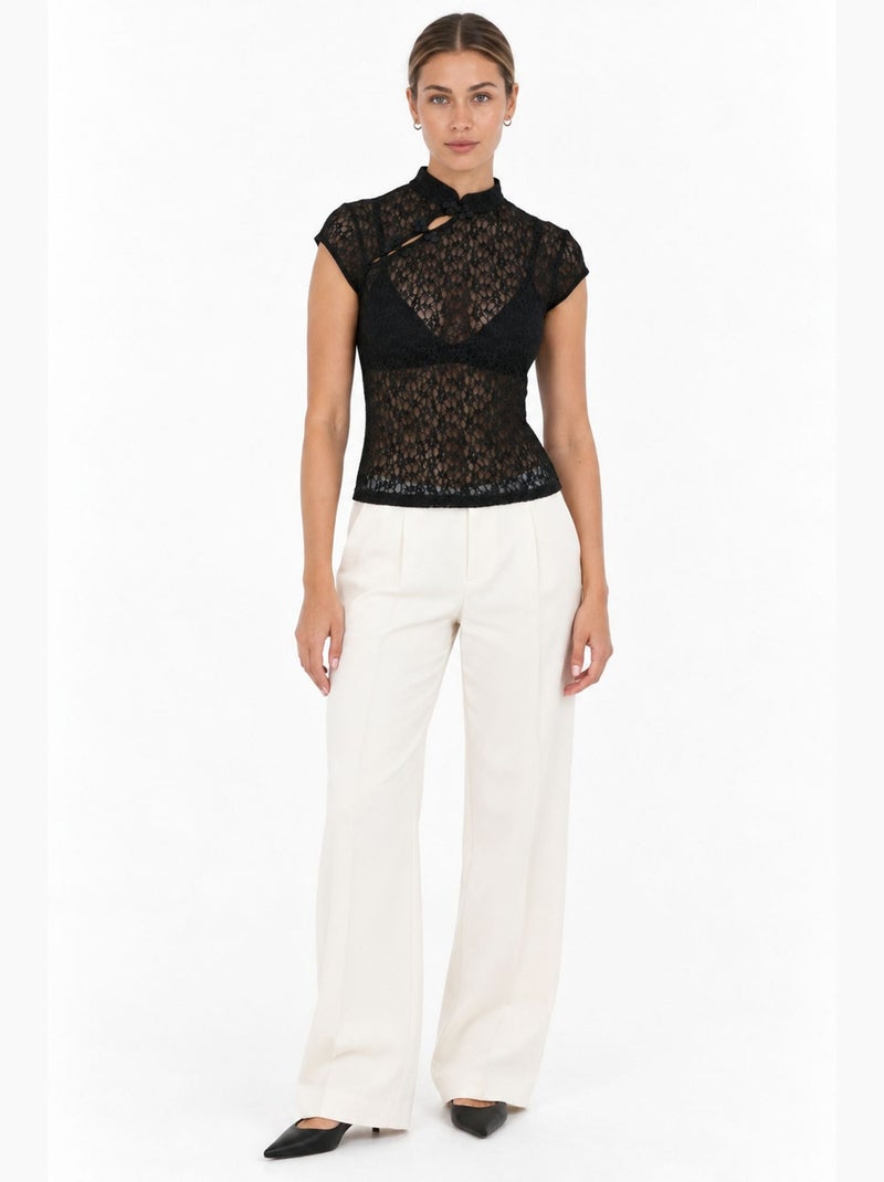 Blusa feminina busem Preto - Kiabi