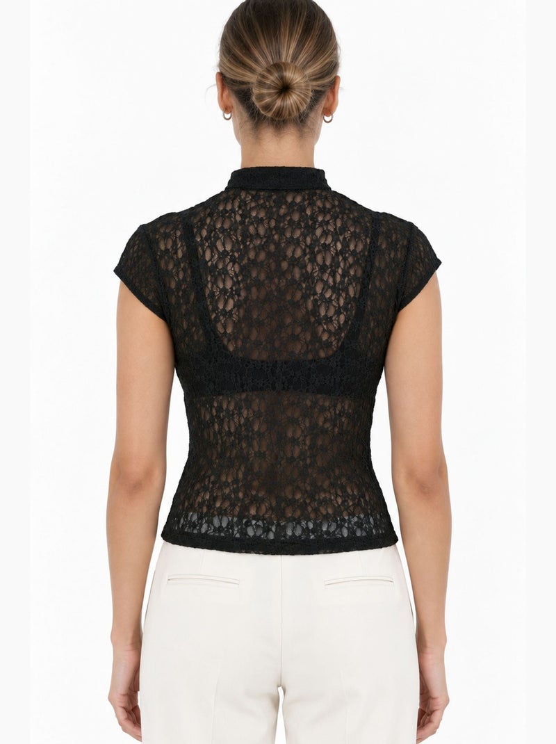 Blusa feminina busem Preto - Kiabi