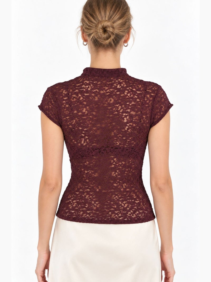 Blusa feminina busem Vermelho bordô - Kiabi