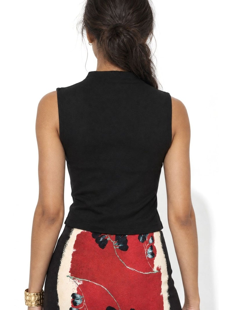 Blusa feminina de modal e algodão busem Preto - Kiabi
