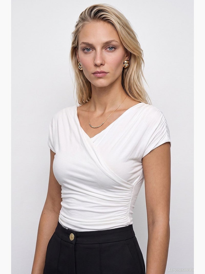 Blusa feminina dilvin Branco - Kiabi