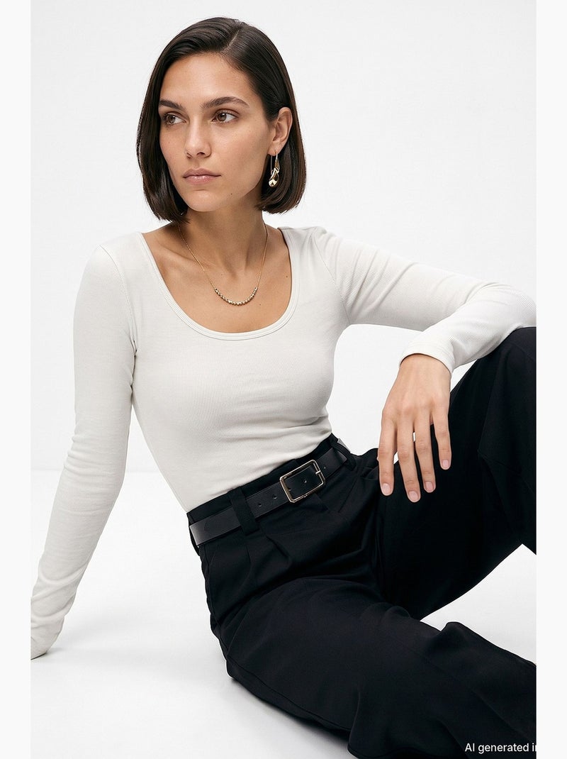 Blusa feminina dilvin Branco sujo - Kiabi