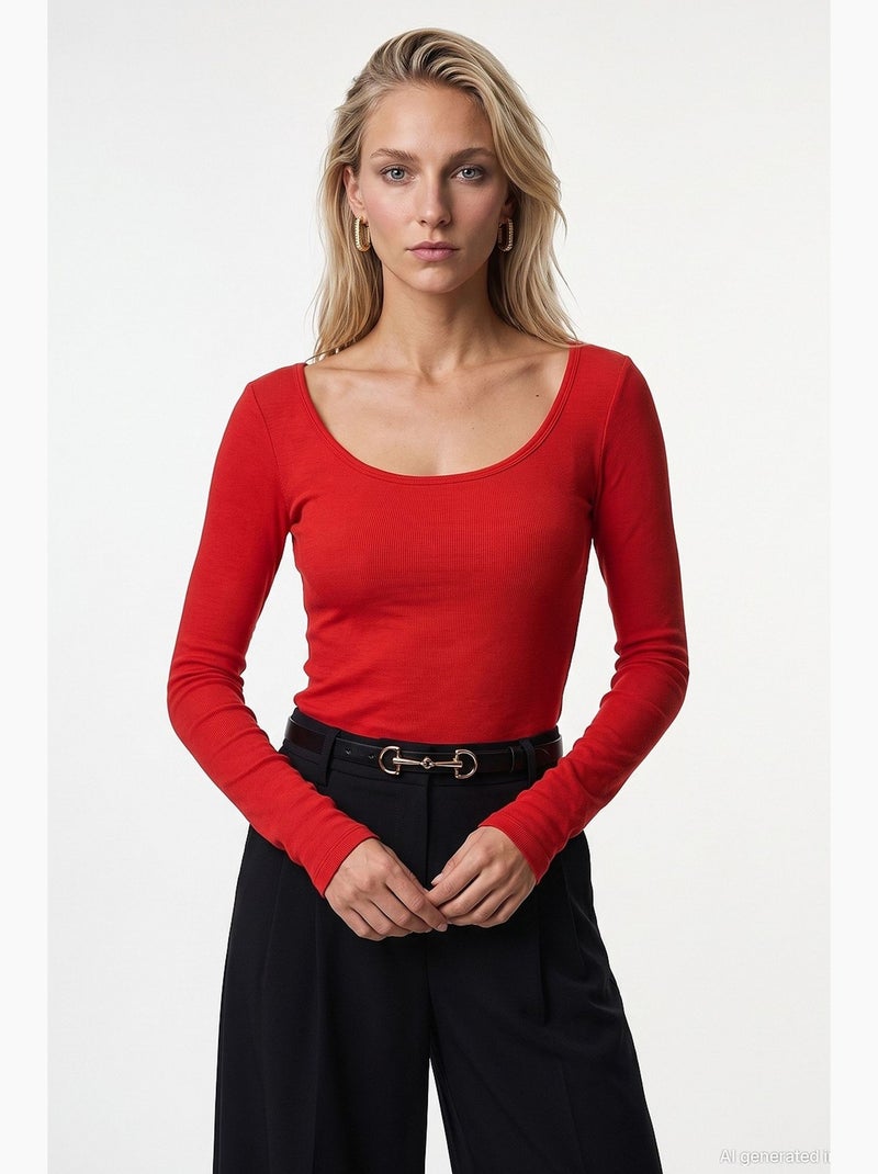 Blusa feminina dilvin Vermelho - Kiabi