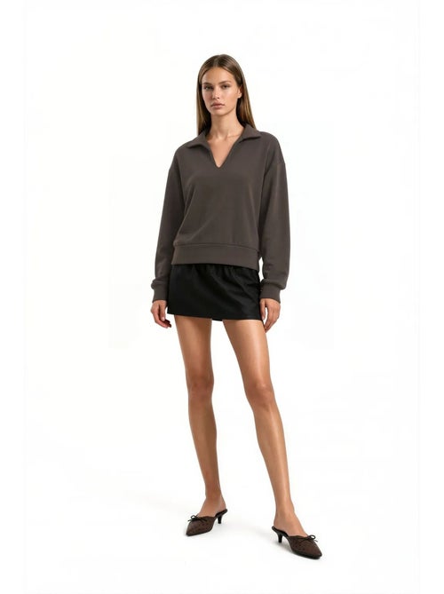 Blusa feminina em mistura de modal busem - Kiabi