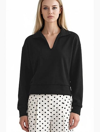 Blusa feminina em mistura de modal busem