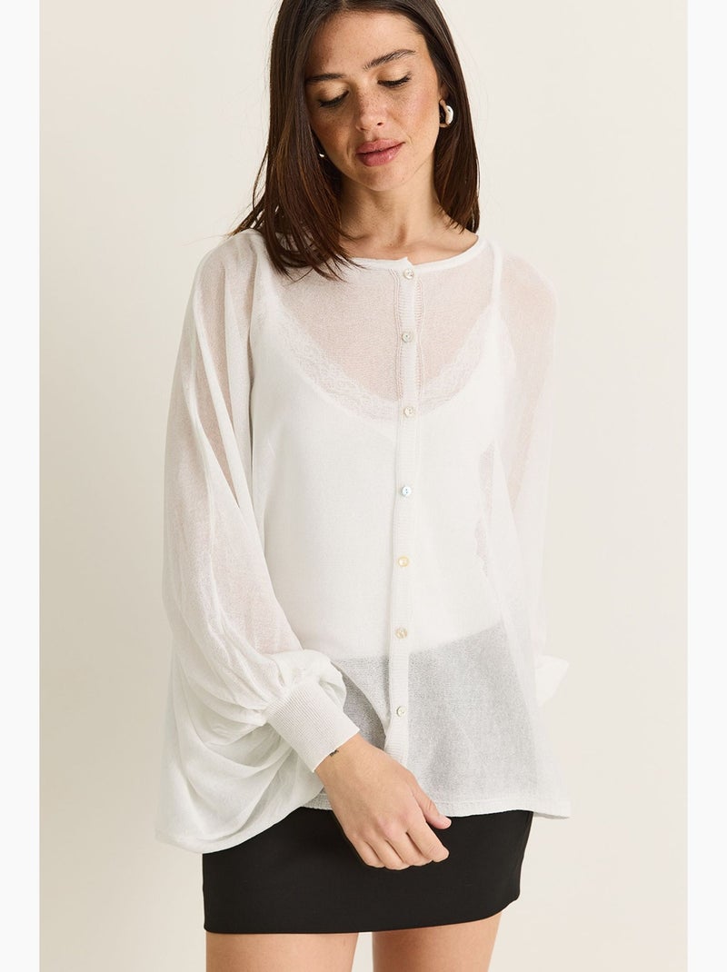 Blusa feminina lucci Branco - Kiabi