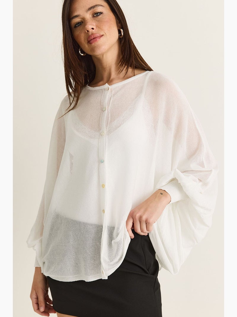 Blusa feminina lucci Branco - Kiabi