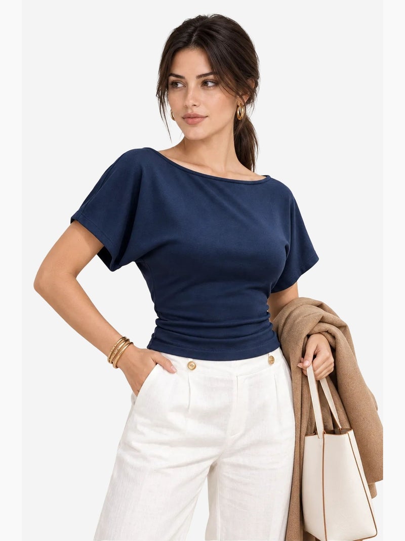 Blusa feminina mixray Azul-marinho - Kiabi
