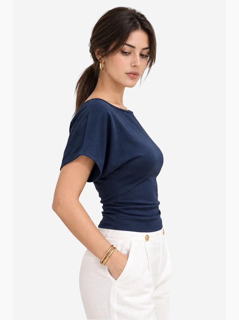 Blusa feminina mixray Azul-marinho - Kiabi