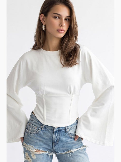 Blusa feminina mixray - Kiabi Blusa feminina mixray - Kiabi