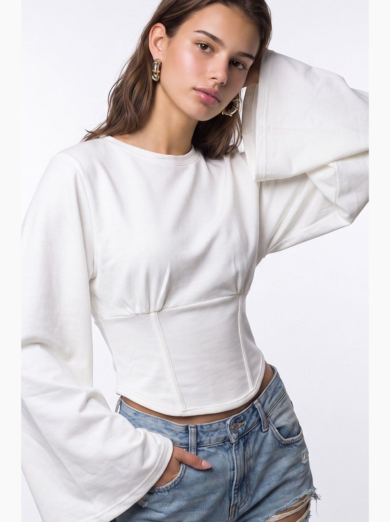 Blusa feminina mixray Branco - Kiabi