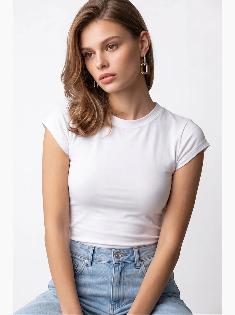 Blusa feminina mixray Branco - Kiabi