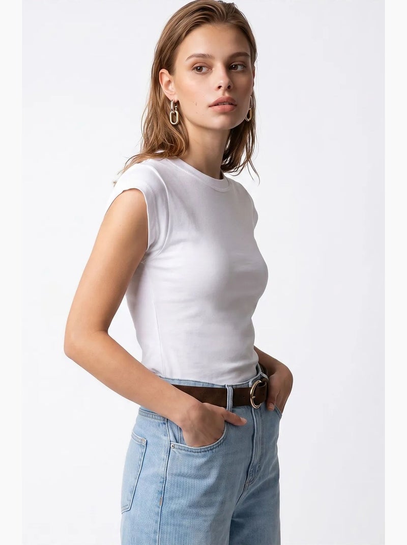 Blusa feminina mixray Branco - Kiabi