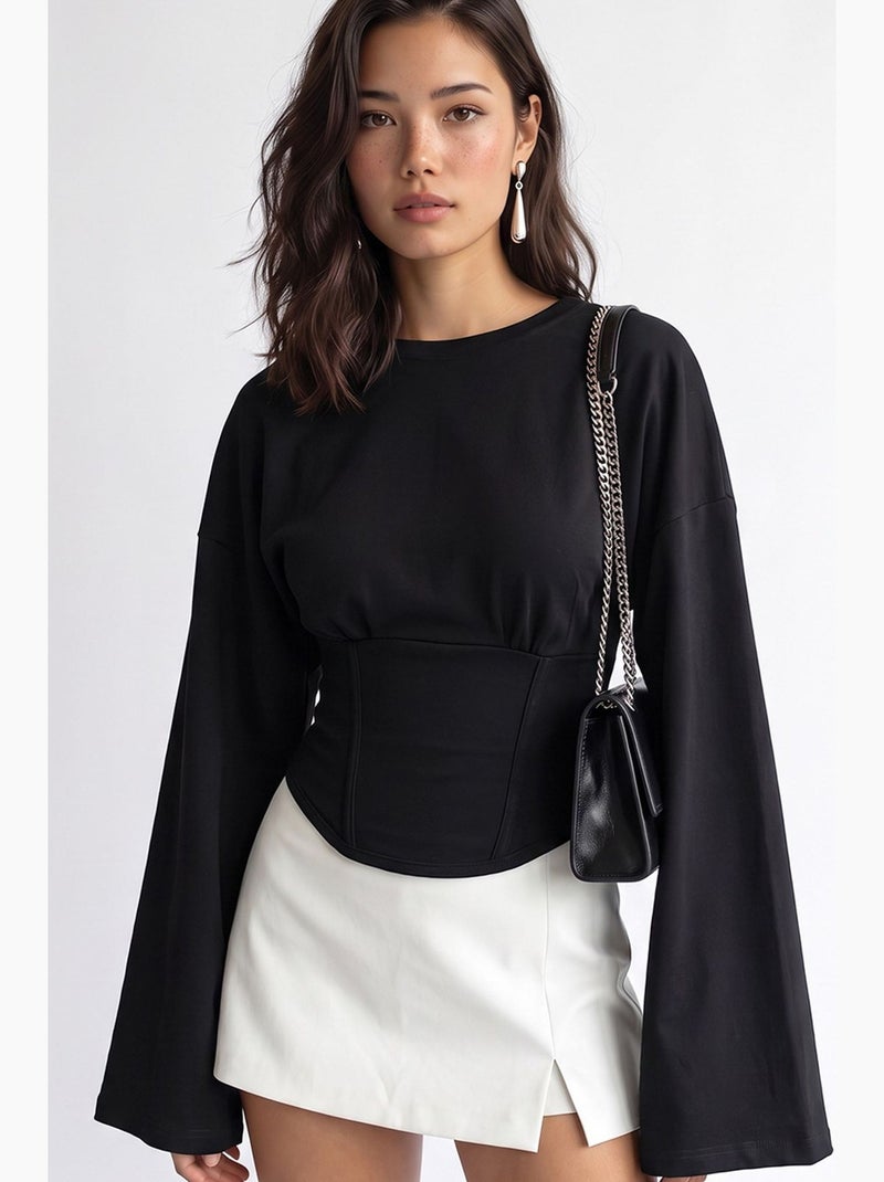 Blusa feminina mixray Preto - Kiabi