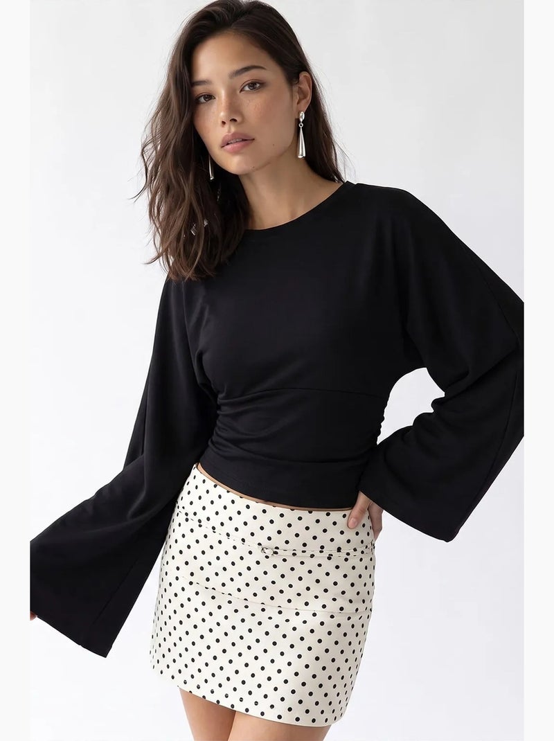 Blusa feminina mixray Preto - Kiabi