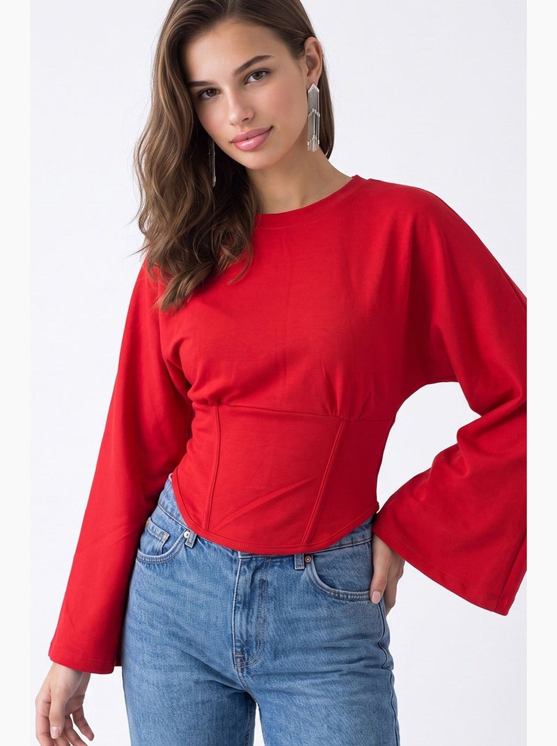 Blusa feminina mixray Vermelho - Kiabi