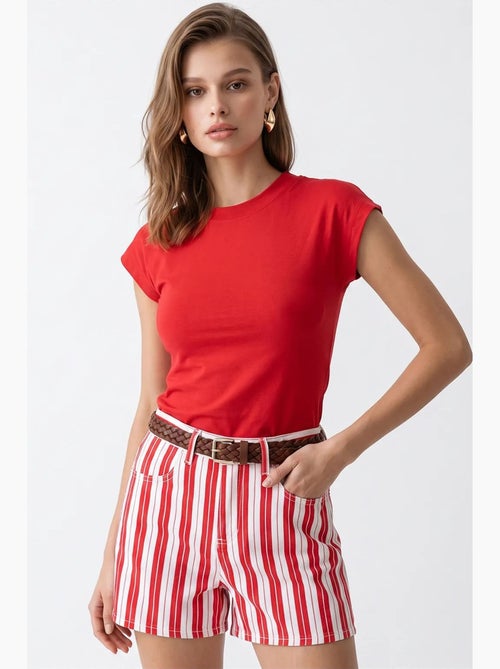 Blusa feminina mixray - Kiabi Blusa feminina mixray - Kiabi