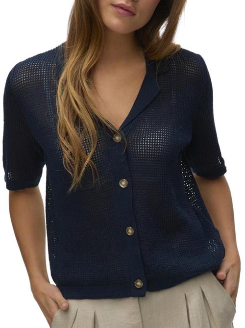 Blusa feminina vero moda asaga azul-marinho - Kiabi Blusa feminina vero moda asaga azul-marinho - Kiabi