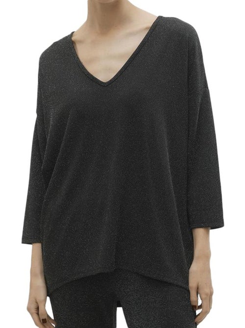 Blusa Feminina Vero Moda Kanva 3/4 Preta - Kiabi Blusa Feminina Vero Moda Kanva 3/4 Preta - Kiabi