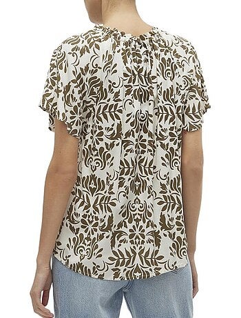 Blusa Feminina Vero Moda Mima Branca/Camel