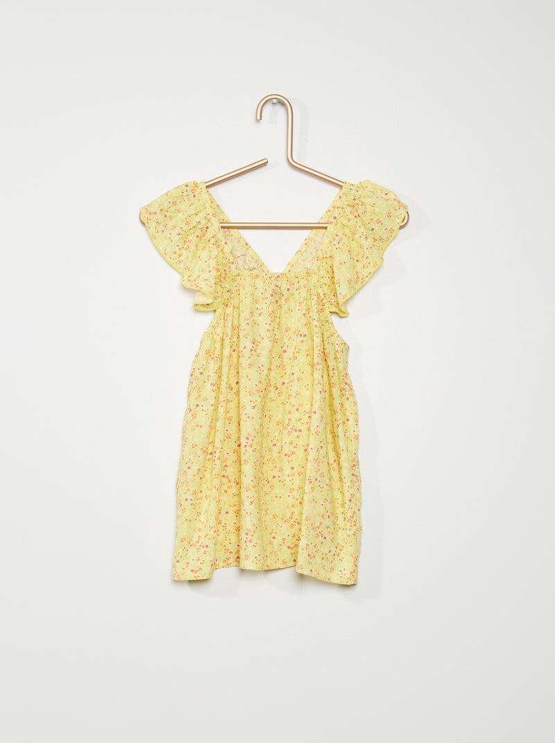 Blusa florida AMARELO - Kiabi