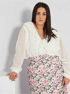 Blusa fluida a ponto cheio - Kiabi