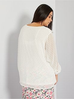 Blusa fluida a ponto cheio - Kiabi