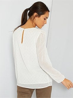 Blusa fluida a ponto cheio - Kiabi