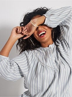 Blusa fluida às riscas - Kiabi