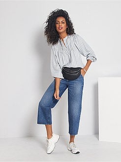 Blusa fluida às riscas - Kiabi