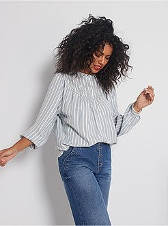 Blusa fluida às riscas - Kiabi