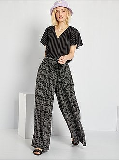 Blusa fluida às riscas - Kiabi