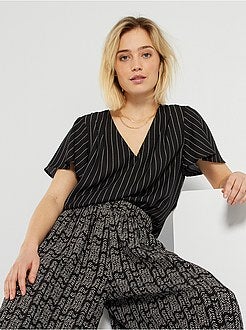 Blusa fluida às riscas - Kiabi