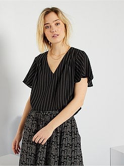 Blusa fluida às riscas - Kiabi